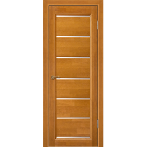 Дверь деревянная межкомнатная из массива ольхи, цвет Медовый орех, Премьер плюс